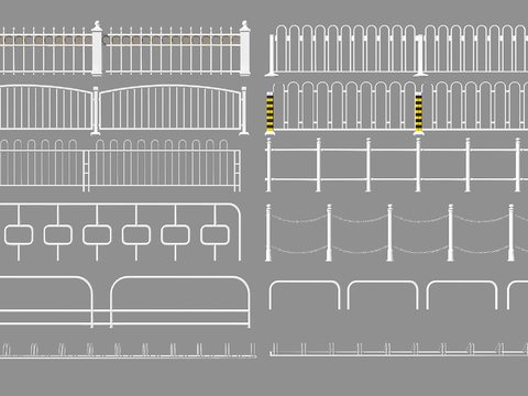 Modern outdoor guardrail railing combination