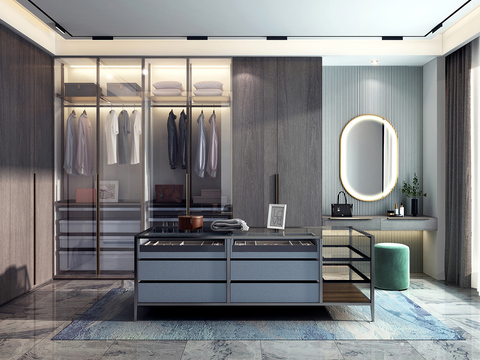 Modern Cloakroom Middle Island Cabinet