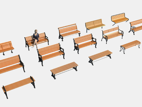 Modern Park Seating Outdoor Bench