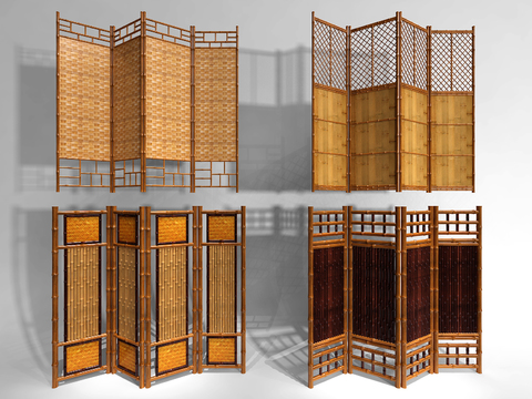 New Chinese Bamboo Screen Partition