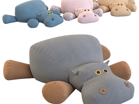 Modern Hippo Rag Doll Doll Toy