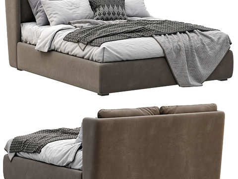 Meridiani modern fabric double bed