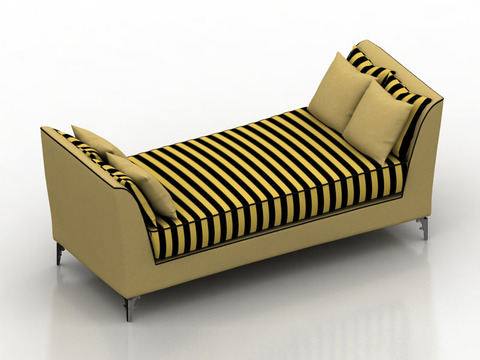 Modern simple striped fabric leather chaise longue free