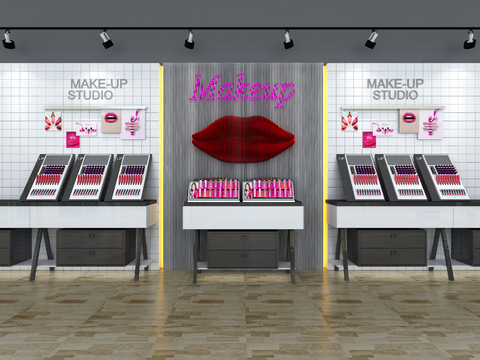 Modern cosmetics display rack