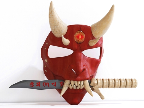 Demon Mask Wall Decoration Headwear