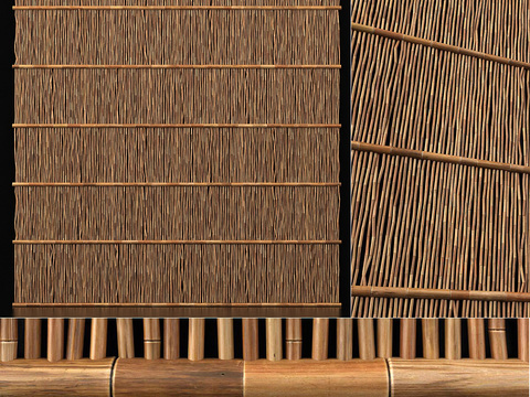 Quiet bamboo screen partition