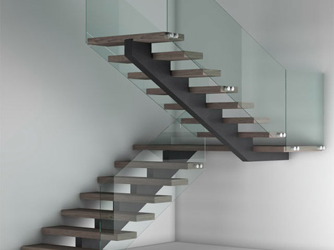 Modern Affordable Luxury Style Metal Solid Wood Glass Creative Stairs Free