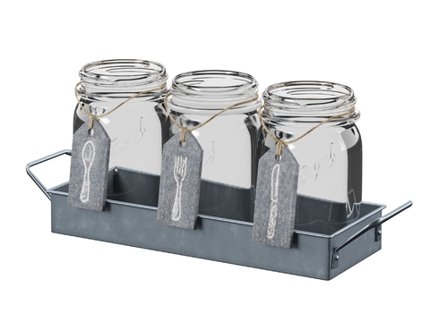 Nordic storage glass jar