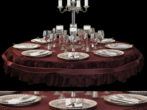 European-style Candlestick Metal Tableware