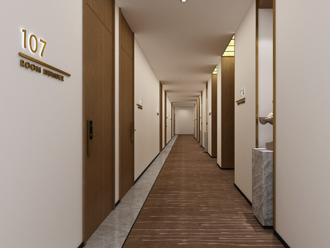 New Chinese Hotel Corridor