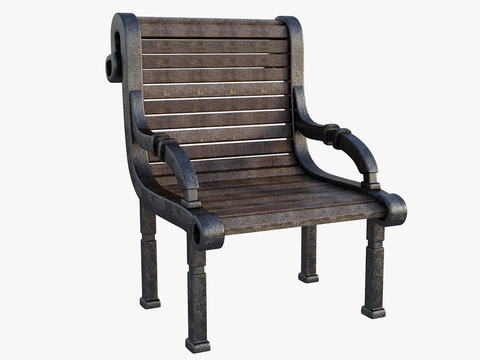 American Metal Solid Wood Outdoor Chair Free