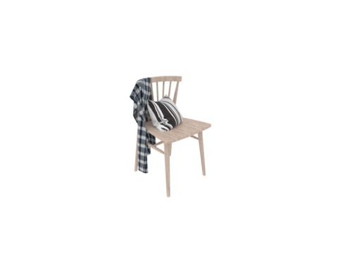 Nordic Simple Solid Wood Chair Free