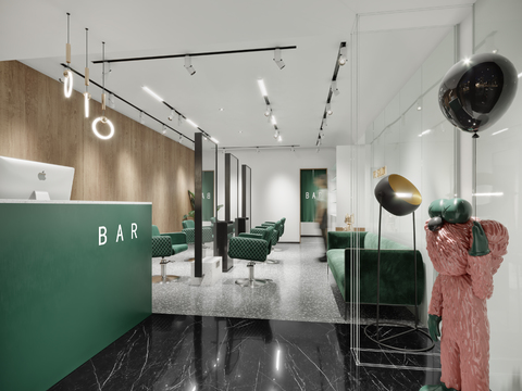 Nordic Minimalist Barber Shop