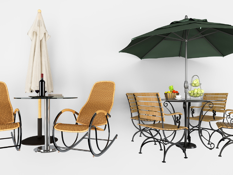 Modern outdoor tables and chairs