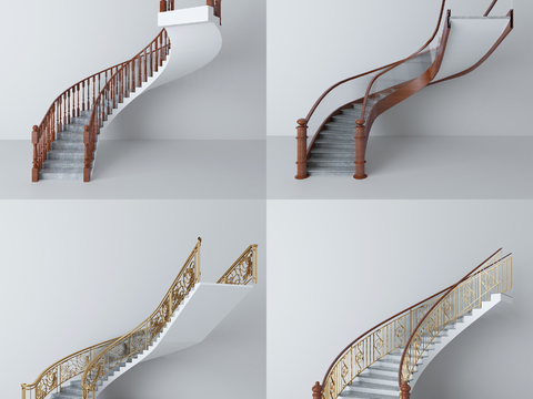 European-style revolving staircase