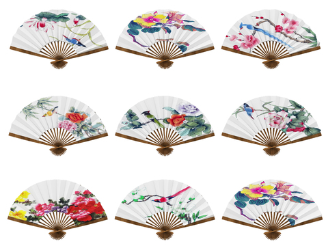 New Chinese Folding Fan Pendant