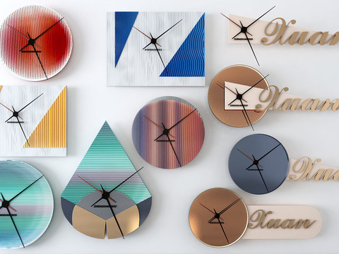 Modern Art Geometric Clock