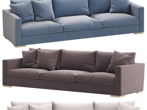 Blue sofa multiplayer sofa Couch free