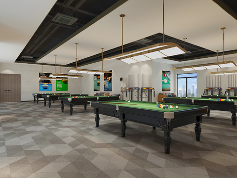 Modern Billiard Hall Billiard Hall