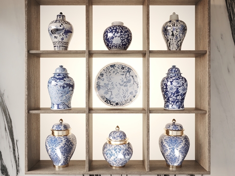 New Chinese-style Blue and White Porcelain Ornaments