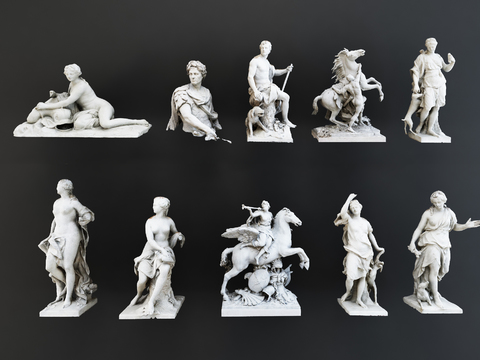 European character sculpture combination