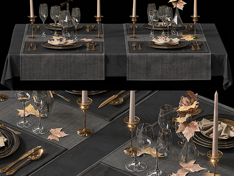 Nordic table candlelight dinner accessories