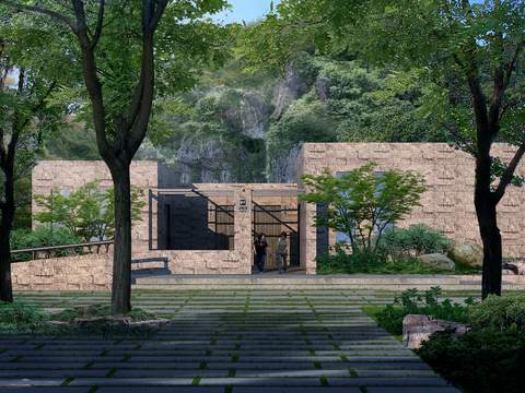 modern toilet ancient building appearance psd