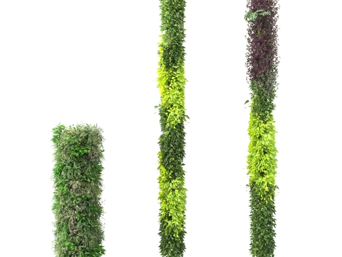 modern green plant column