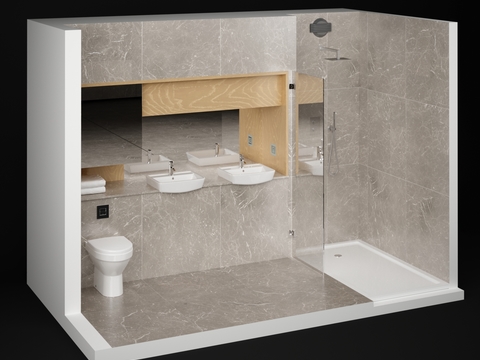 Free modern minimalist creative bathroom