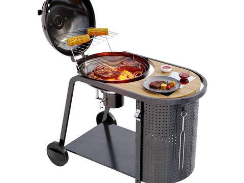 Outdoor barbecue grill barbecue model