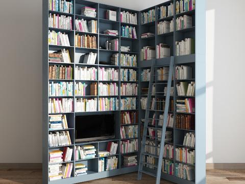 Nordic corner bookcase