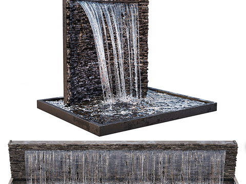 Modern Waterfall Flowing Water Gardening Sits