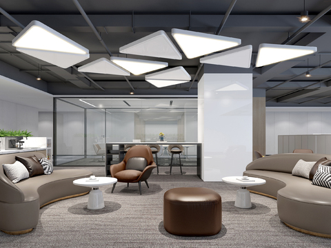 Modern office lounge area