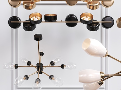 Cattelan Italia modern metal multi-head chandelier