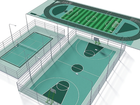 basketball court football field badminton court