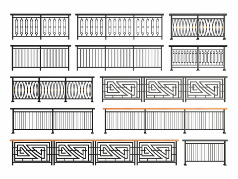 Wrought Iron Railing River Barrier Fence