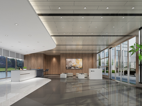 Modern Office Building Lobby