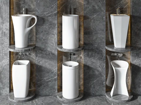 Vertical wash basin