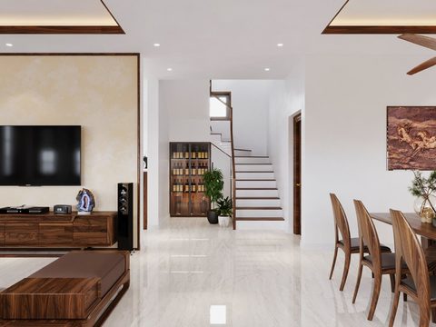 Neo-Chinese Style Simple Creative Apartment Free