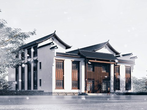 Chinese-style ancient courtyard house