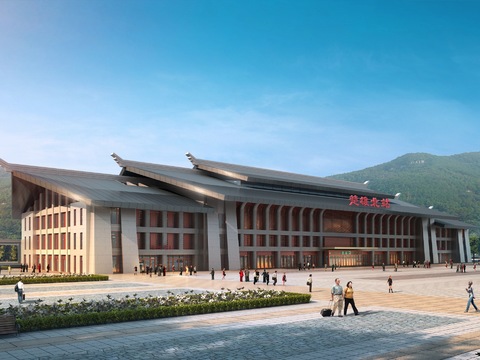 New Chinese Railway Station Architectural Appearance