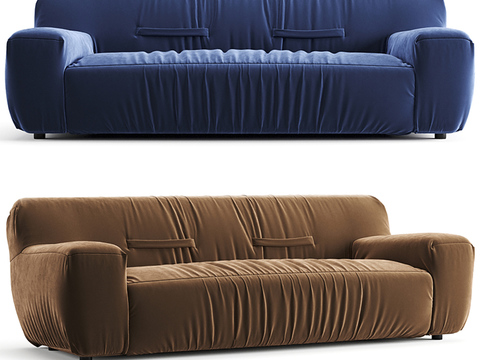 Natuzzi modern fabric multi-person sofa