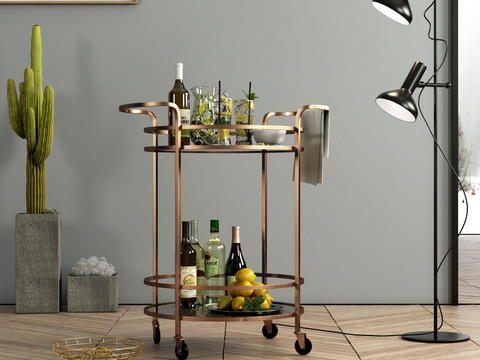 Modern Affordable Luxury Style Wine Cart