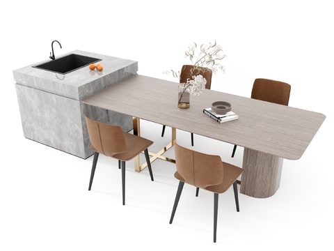 Modern Island Table and Chair Free