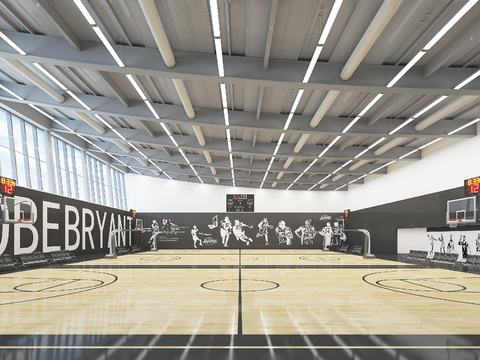 Modern Indoor Basketball Hall