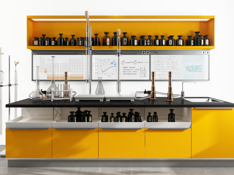 modern chemical experiment bench