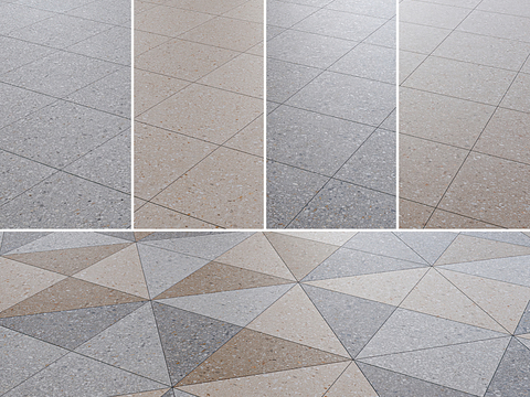 Modern terrazzo floor tile