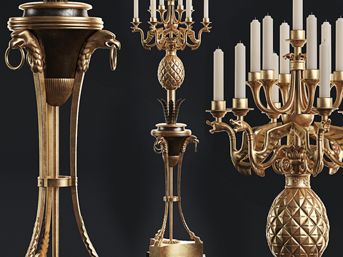 European-style Metal Candlestick Lamp