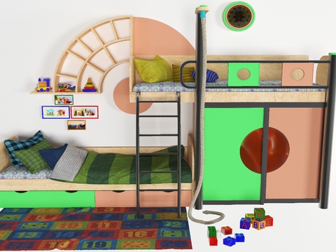 Modern bunk bed for children free