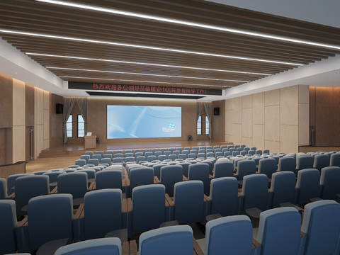 Ladder lecture hall of large conference hall